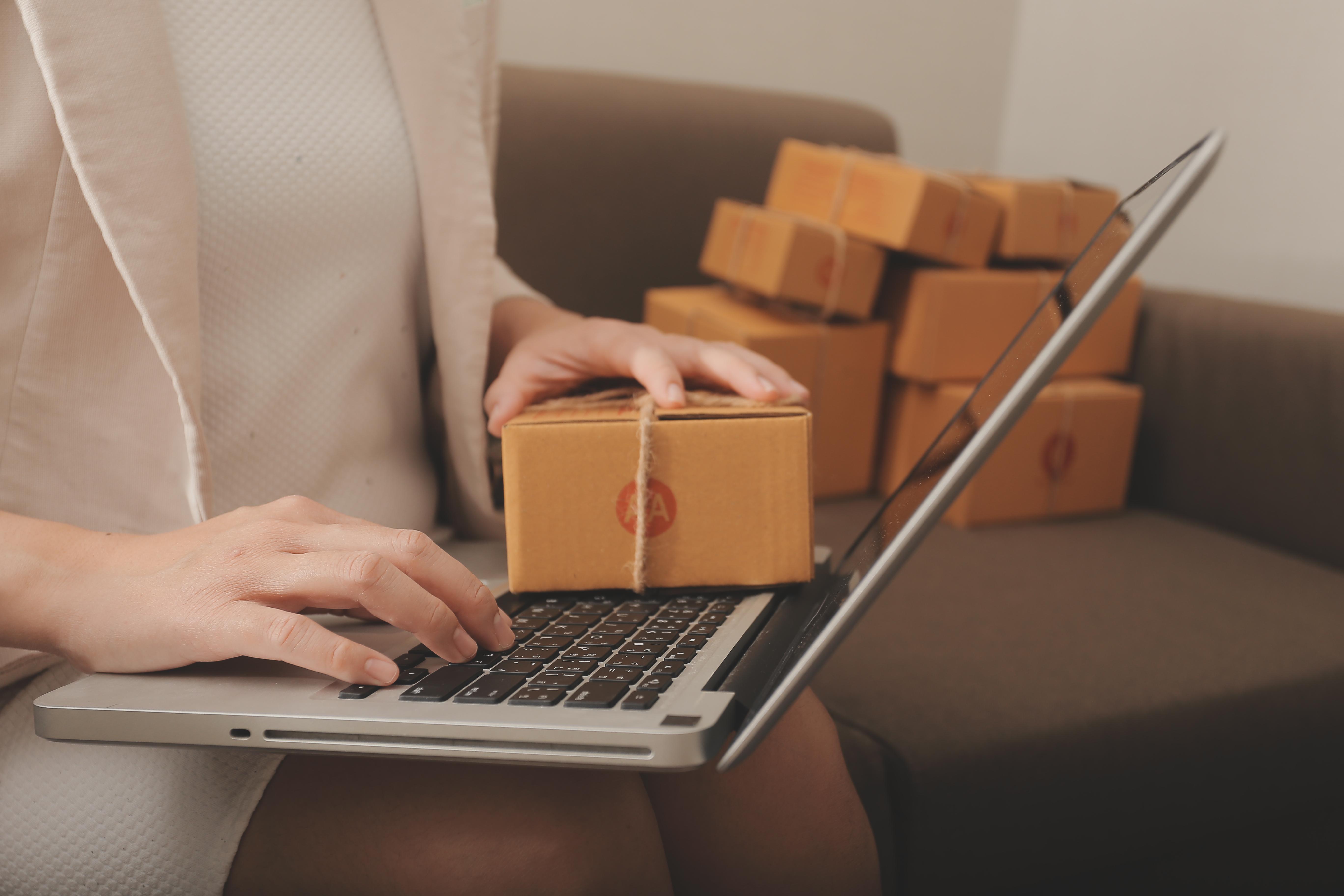Illustration of a teacher working on a laptop